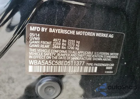 2014 BMW 528 I from USA, damaged, VIN WBA5A5C58ED511377